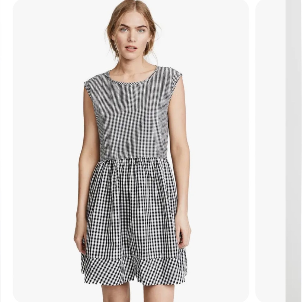 Madewell tie back gingham dress